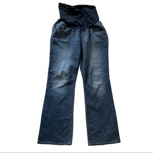 Motherhood maternity bootcut full panel petite jeans (size medium petite)
